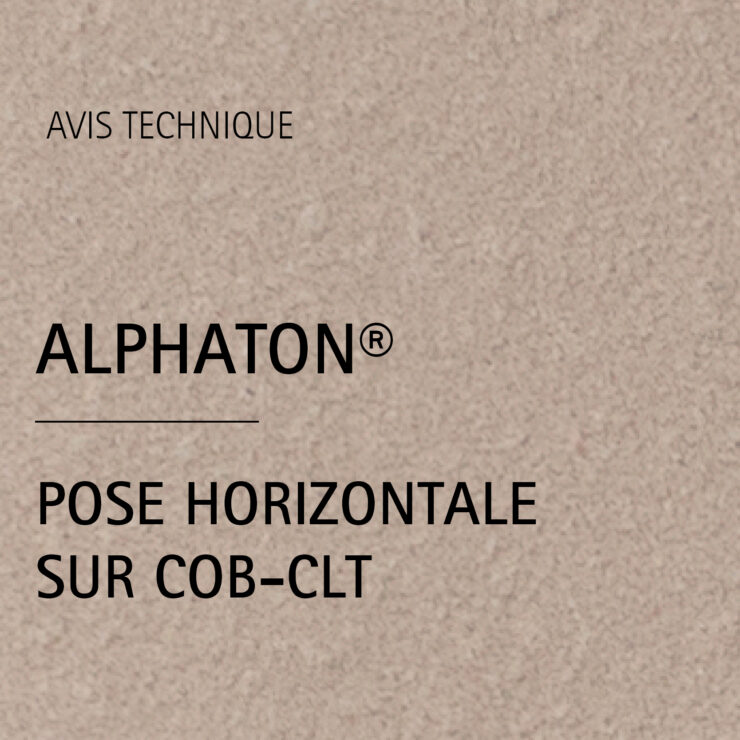 AVIS TECHNIQUE ALPHATON® POSE  horizontale sur COB-CLT